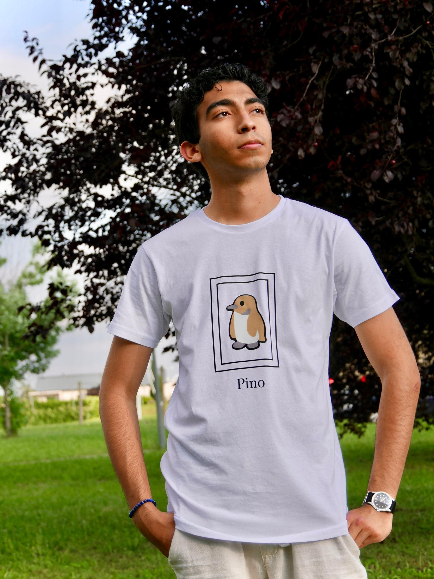 Pino beige t-shirt cadre