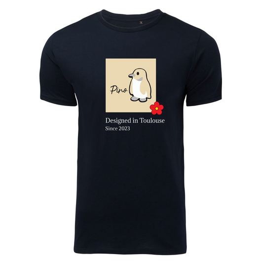 T-shirt PINO noir square beige